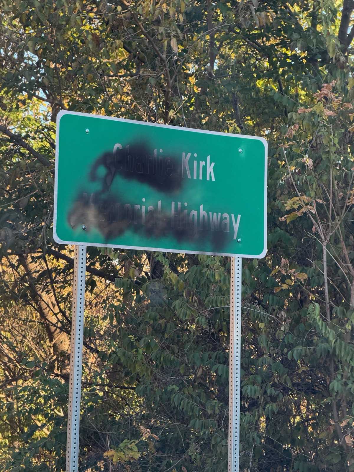 Charlie Kirk memorial highway sign vandalized in Boone County — West Chester Community news